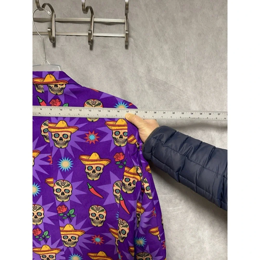 NWOT Oppo Blazer Men 38R Purple Day of the Dead Día De Muertos Halloween Jacket